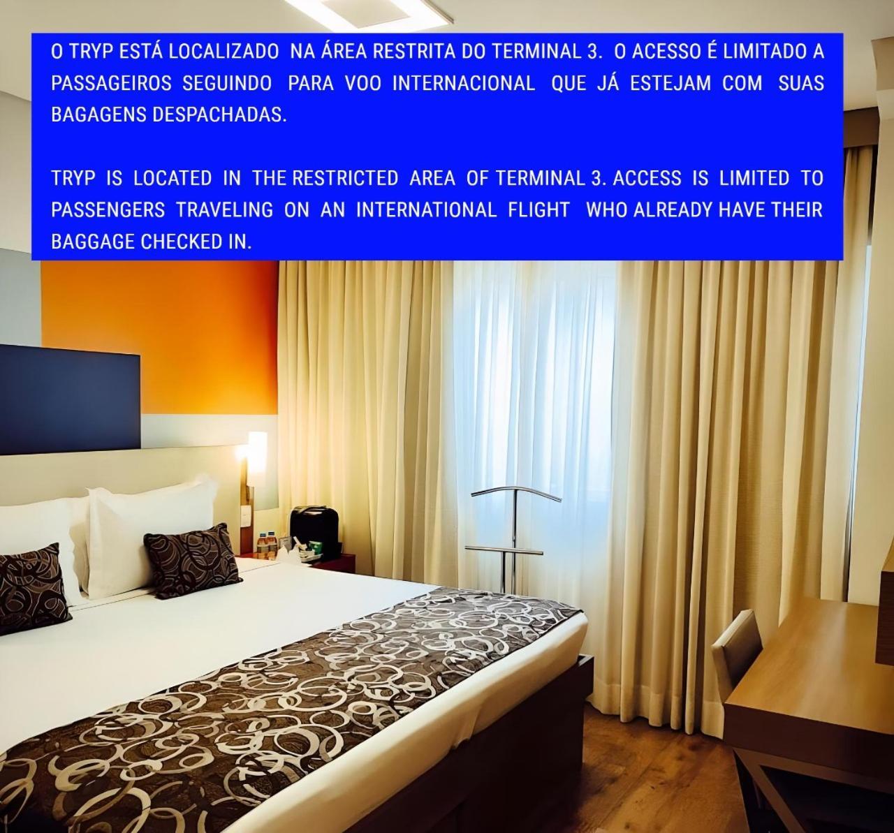 Tryp By Wyndham Sao Paulo Airport - Hotel De Transito Terminal 3 -Lado Ar - Area Restrita A Passageiros Ja Embarcados - Piso 1 Guarulhos Exteriér fotografie