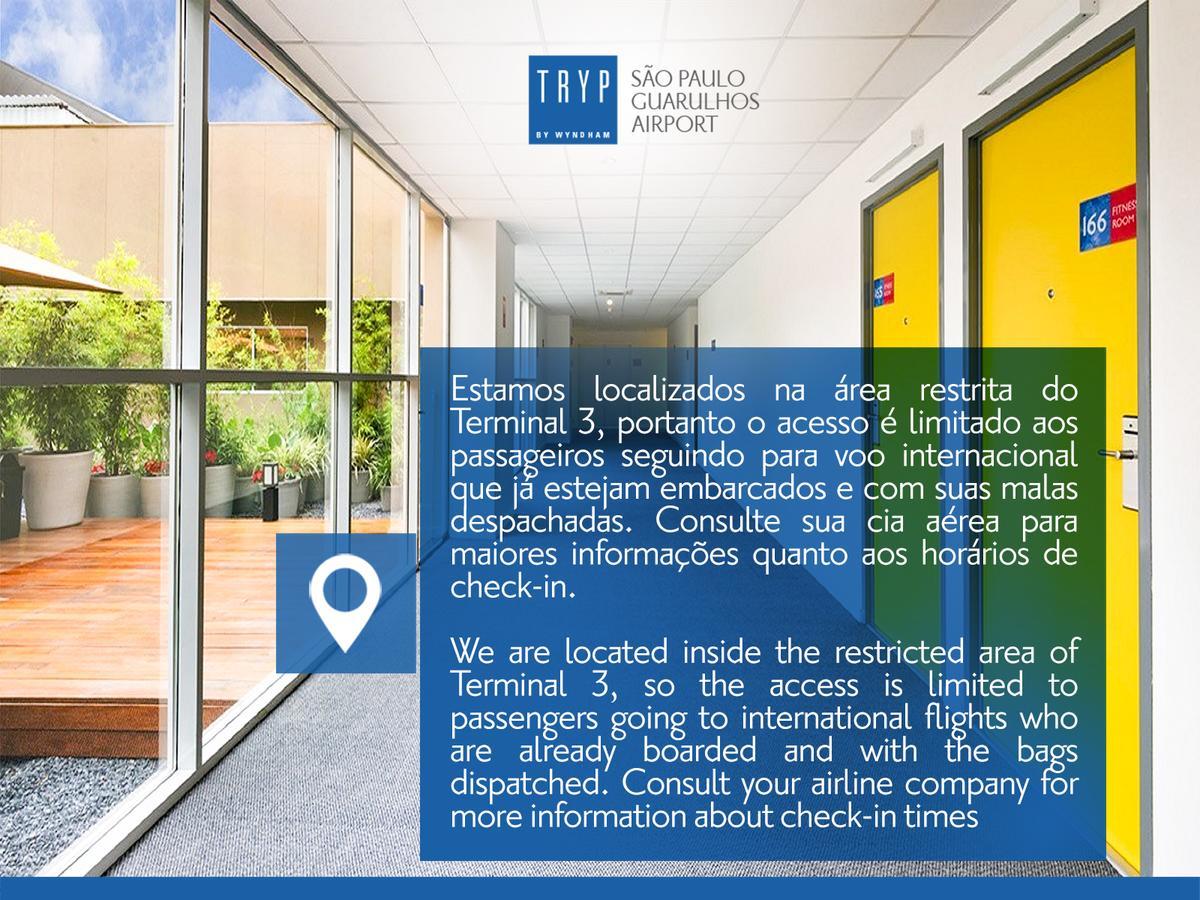Tryp By Wyndham Sao Paulo Airport - Hotel De Transito Terminal 3 -Lado Ar - Area Restrita A Passageiros Ja Embarcados - Piso 1 Guarulhos Exteriér fotografie